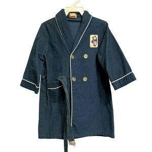 Vintage Sears Winnie the Pooh Robe Blue Corduroy Licensed Size 3